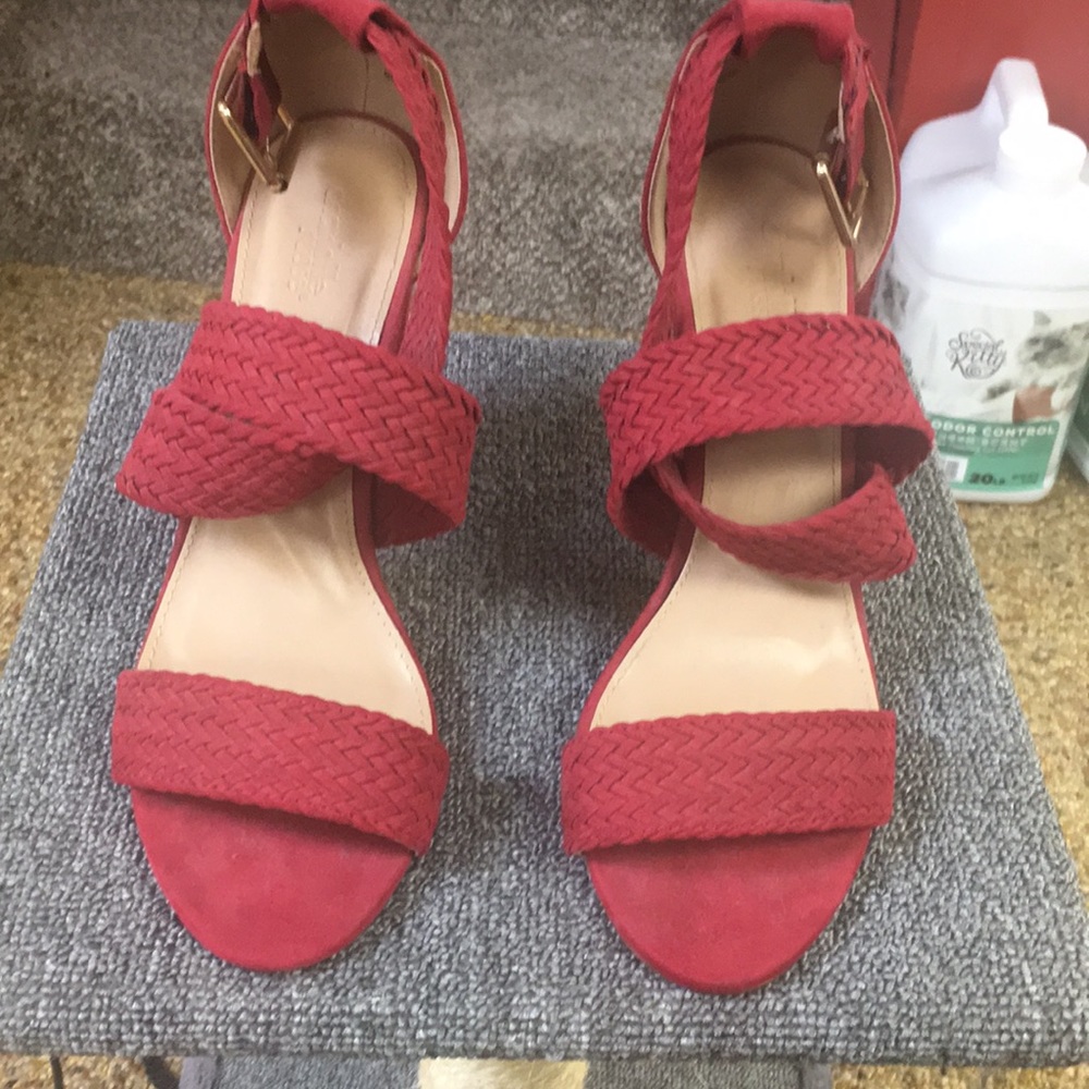 red charlotte russe high heels. never worn.